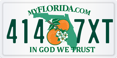 FL license plate 4147XT