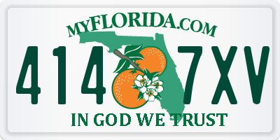 FL license plate 4147XV