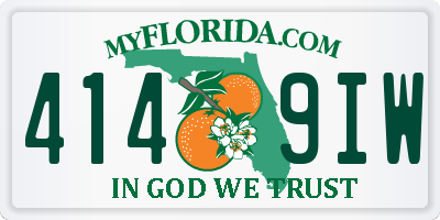 FL license plate 4149IW