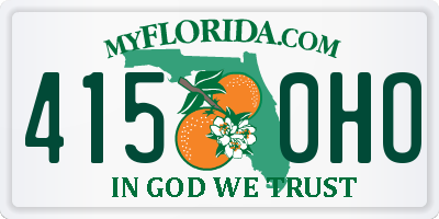 FL license plate 4150HO