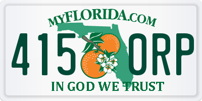 FL license plate 4150RP