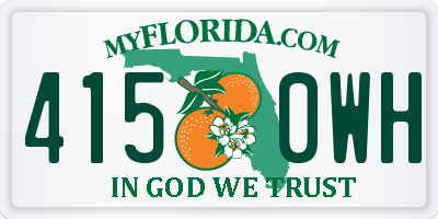FL license plate 4150WH