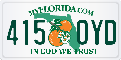 FL license plate 4150YD