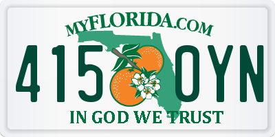 FL license plate 4150YN