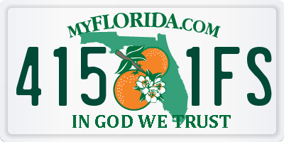 FL license plate 4151FS