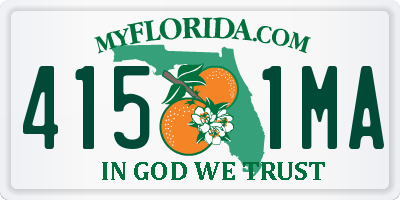 FL license plate 4151MA