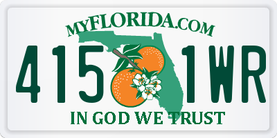 FL license plate 4151WR