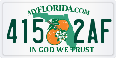 FL license plate 4152AF