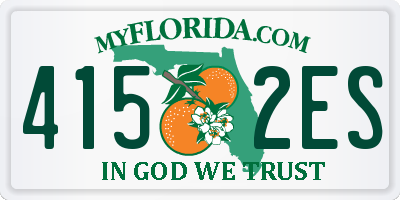 FL license plate 4152ES