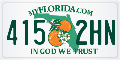 FL license plate 4152HN