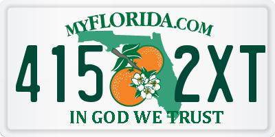 FL license plate 4152XT