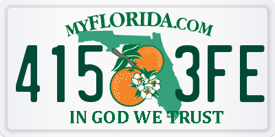 FL license plate 4153FE