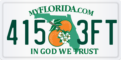 FL license plate 4153FT