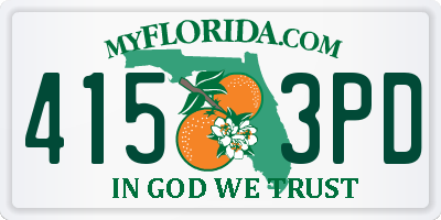 FL license plate 4153PD