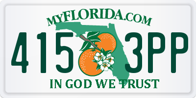 FL license plate 4153PP