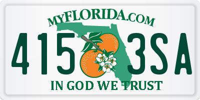 FL license plate 4153SA