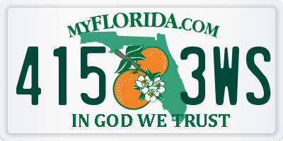 FL license plate 4153WS