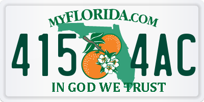 FL license plate 4154AC