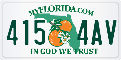 FL license plate 4154AV