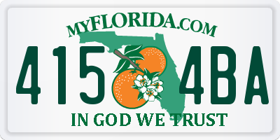 FL license plate 4154BA