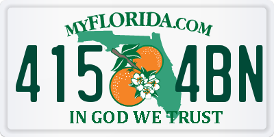FL license plate 4154BN