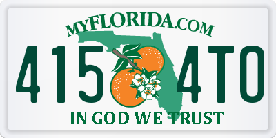 FL license plate 4154TO