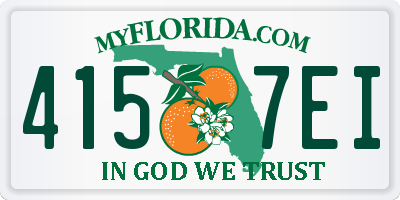 FL license plate 4157EI
