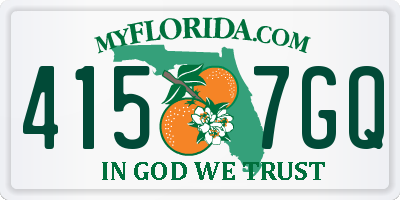 FL license plate 4157GQ