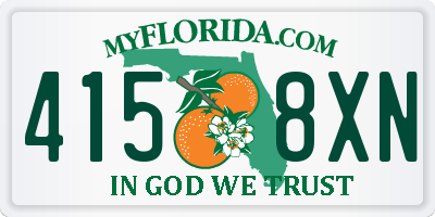 FL license plate 4158XN