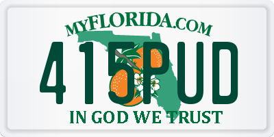 FL license plate 415PUD