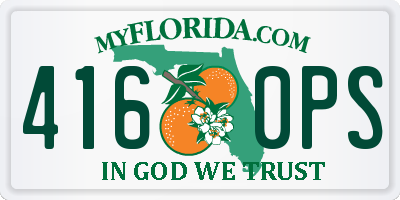FL license plate 4160PS