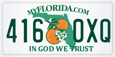 FL license plate 4160XQ