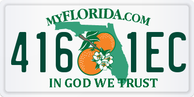 FL license plate 4161EC