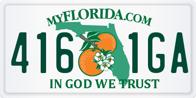 FL license plate 4161GA