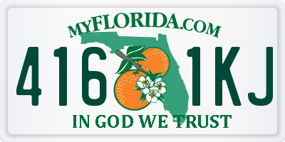 FL license plate 4161KJ