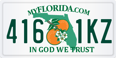 FL license plate 4161KZ