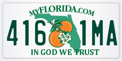 FL license plate 4161MA