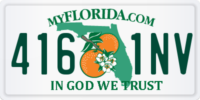 FL license plate 4161NV
