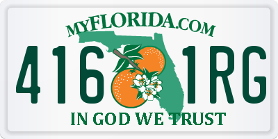FL license plate 4161RG