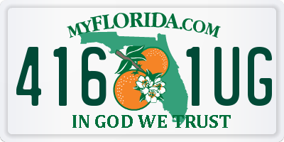 FL license plate 4161UG