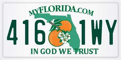 FL license plate 4161WY