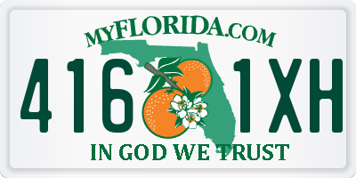 FL license plate 4161XH