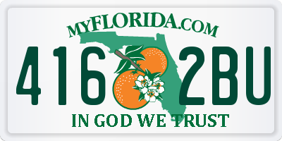 FL license plate 4162BU