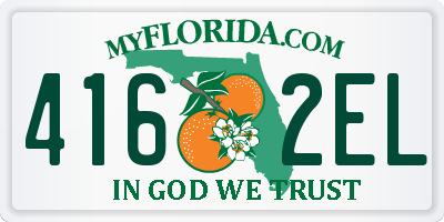 FL license plate 4162EL