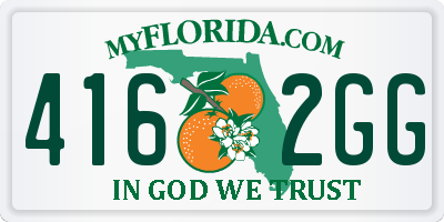 FL license plate 4162GG