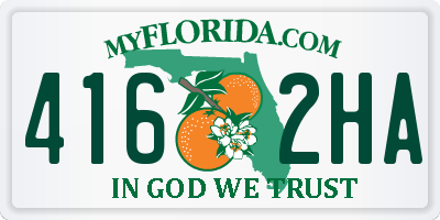 FL license plate 4162HA