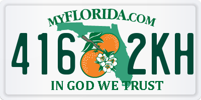 FL license plate 4162KH
