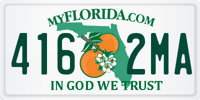 FL license plate 4162MA