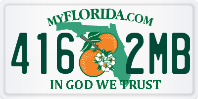 FL license plate 4162MB