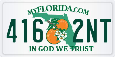 FL license plate 4162NT